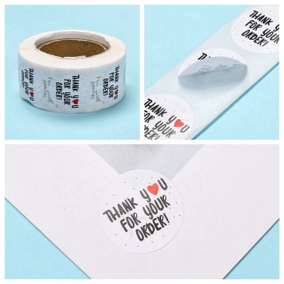 1 Inch Thank You Stickers DIY-G013-A24-1