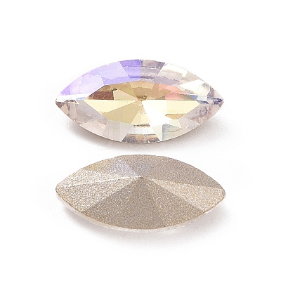 Glass Rhinestone Cabochons GGLA-P002-03A-08-1