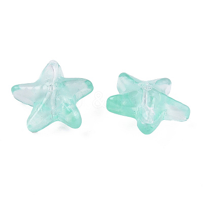 Transparent Spray Painted Glass Beads LS-X-GLAA-N035-027-C01-1