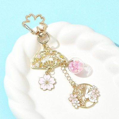 Alloy Enamel Pendant Keychains HJEW-FS00052-02-1