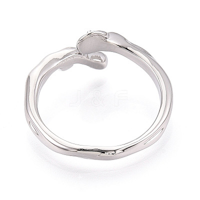Brass Cuff Ring Settings KK-T076-41P-1