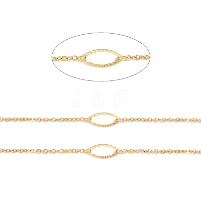 PVD Vacuum Plating 304 Stainless Steel Oval Link Cable Chains CHS-E006-06G-1