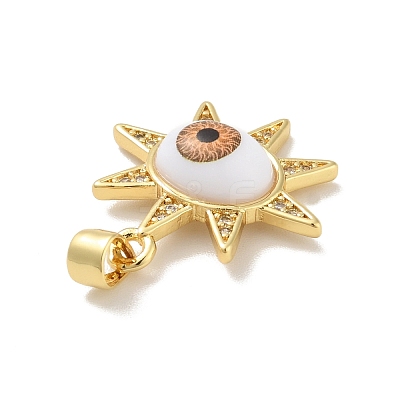 Brass Micro Pave Cubic Zirconia Pendants KK-B059-46G-D-1