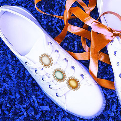 DIY Oval Shoes Buckle Clips Decoration Making Kit FIND-NB0004-23-1