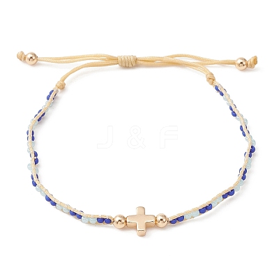 Adjustable Braided Bracelet BJEW-MZ00043-02-1
