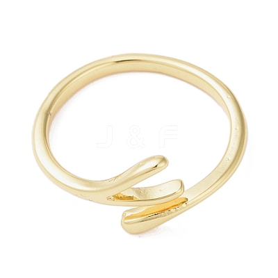 Brass Open Cuff Ring RJEW-R143-01F-G-1