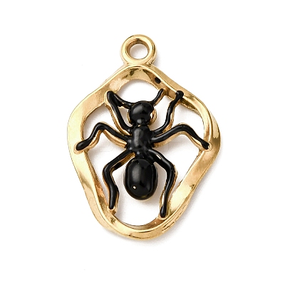304 Stainless Steel Enamel Pendants STAS-B101-02G-02-1