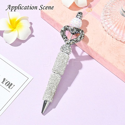 Heart Shape Polymer Clay Rhinestone Beads CLAY-NH0001-09B-09-1