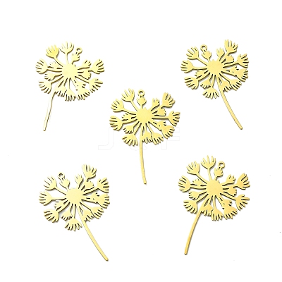 5Pcs 201 Stainless Steel Pendants STAS-YW0003-02G-1