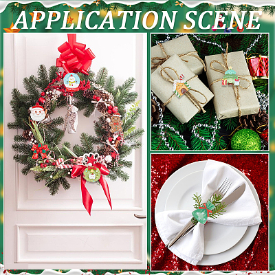 80Pcs 20 Styles Christmas Opaque Resin Cabochons RESI-SC0005-60-1