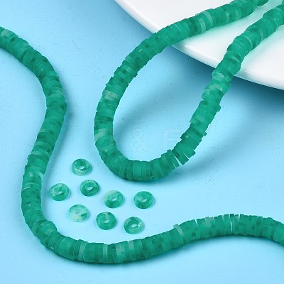 Handmade Polymer Clay Beads Strands CLAY-R089-6mm-166-1