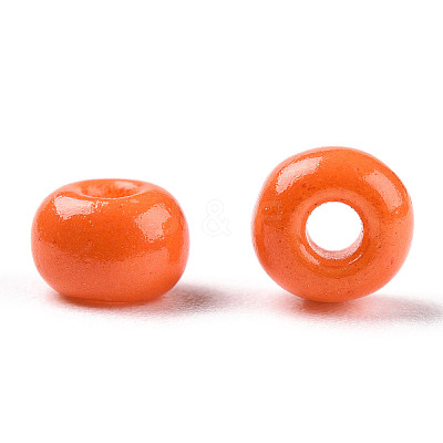 Opaque & Transparent Inside Colours 6/0 Glass Seed Beads SEED-F004-4mm-02-1