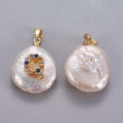Natural Cultured Freshwater Pearl Pendants KK-L187-B-01Q-1