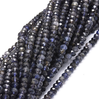 Natural Iolite Beads Strands G-E569-H13-6mm-1