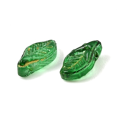 Baking Paint and Golden Metal Enlaced Glass Pendants GL-CBA1477-07A-1