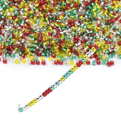 4 Colors 11/0 Christmas TOHO Round Seed Beads SEED-X0058-27-1