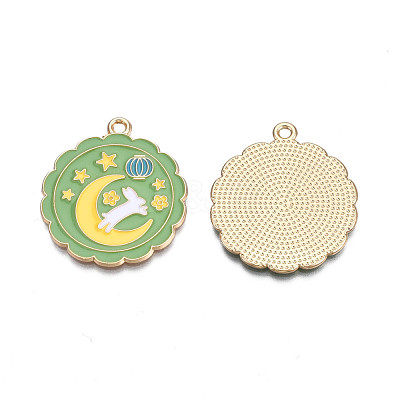 Alloy Enamel Pendants ENAM-N055-104B-1