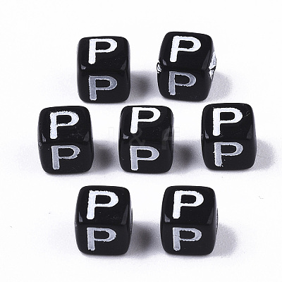 Opaque Acrylic Beads X-SACR-N002-01P-1