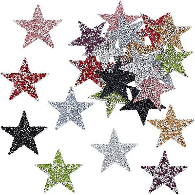 24Pcs 8 Colors Plastic Clothing Patches DIY-FG0006-21-1