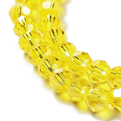 Electroplate Transparent Glass Beads Strands EGLA-A035-T4mm-A03-1