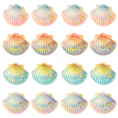 40Pcs 4 Colors Opaque Resin Cabochons CRES-SC0003-11-1