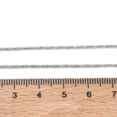 1.2MM 304 Stainless Steel Boston Link Chain Necklaces NJEW-D328-01P-01-1