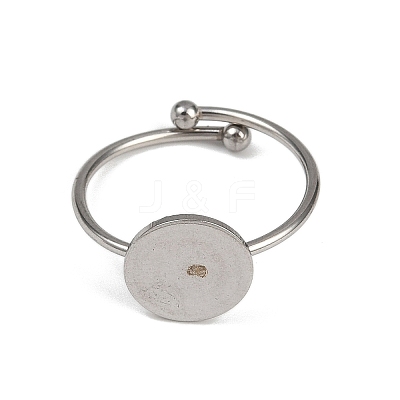 304 Stainless Steel Cuff Ring Components STAS-D372-02P-03-1