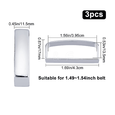 1 Set Alloy Belt Buckle Loop DIY-GF0005-80P-1