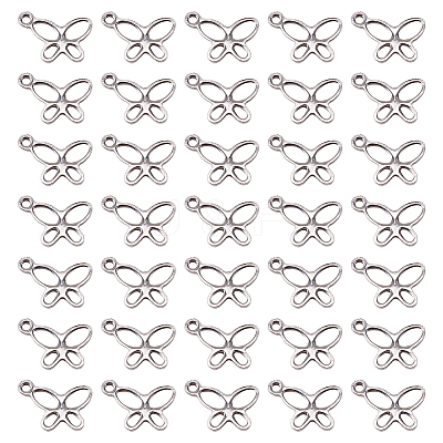 304 Stainless Steel Insect Charm Butterfly Pendants STAS-TAG0001-02P-1