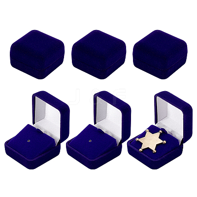 Plastic Cover with Velvet Brooch Packing Boxes VBOX-WH0012-08A-1
