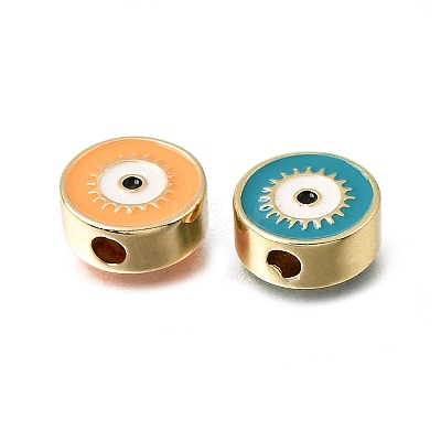 Brass Enamel Beads KK-CBA0E55-04G-1