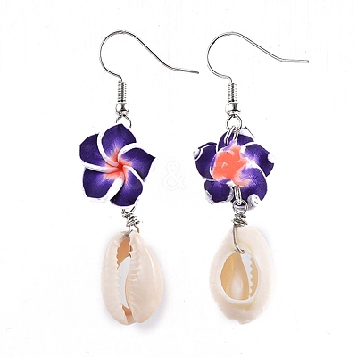 Brass Dangle Earrings EJEW-JE02961-M-1