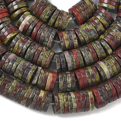Natural Dragon Blood Beads Strands G-G329-B07-8x1mm-1