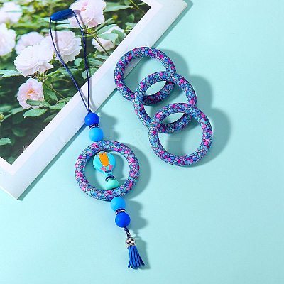 5Pcs Ring Food Grade Eco-Friendly Silicone Focal Beads JX894J-1