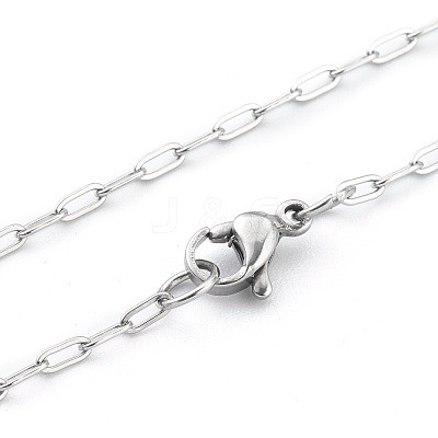 Non-Tarnish 304 Stainless Steel Paperclip Chain NJEW-H205-03P-1