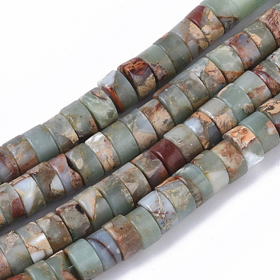 Natural Aqua Terra Jasper Beads Strands G-S366-012B-1