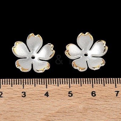 5-Petal ABS Plastic Imitation Pearl Bead Caps KY-F024-01-1