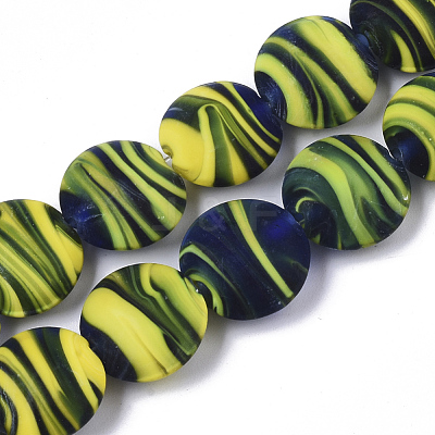 Handmade Frosted Lampwork Beads Strands LAMP-T007-09C-1