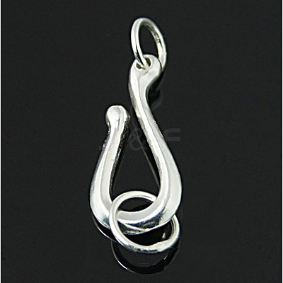 925 Sterling Silver S Shape Clasps STER-A009-17-1