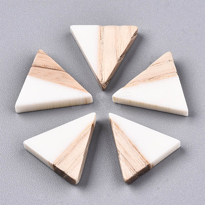 Translucent Opaque Resin & Wood Cabochons X-CRES-N028-001A-1