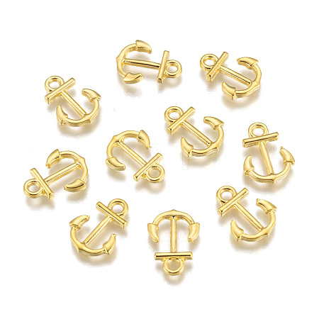 Anchor Brass Pendants ZIRC-F022-64G-1