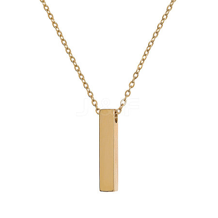 304 Stainless Steel Rectangle Pendant Urn Ashes Necklaces NJEW-WH0036-031G-1