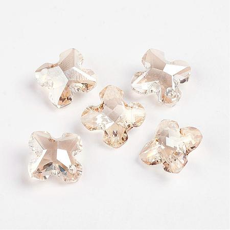 Faceted K9 Glass Charms EGLA-P026-A03-1