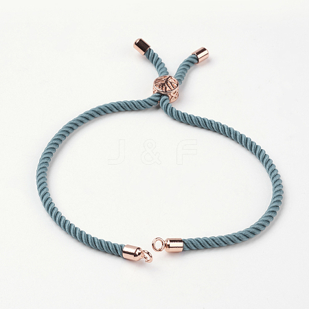 Nylon Twisted Cord Bracelet Making MAK-K006-04RG-1