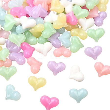 100Pcs Opaque Acrylic Beads OACR-SP0001-96-1