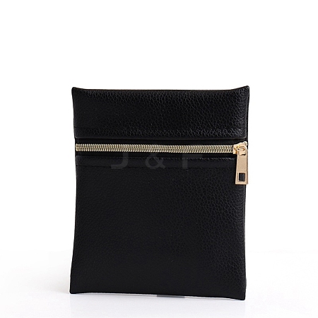 Rectangle PU Leather Jewelry Gift Zipper Bags PW-WGB98FA-16-1