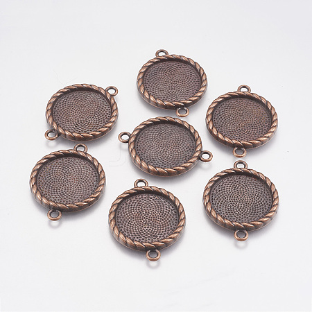 Zinc Alloy Cabochon Connector Settings LS-PALLOY-A15774-R-FF-1