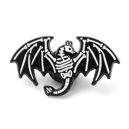 Halloween Skeleton Enamel Pins JEWB-G023-02A-1