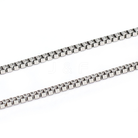 304 Stainless Steel Box Chains CHS-L001-92-1.4mm-1