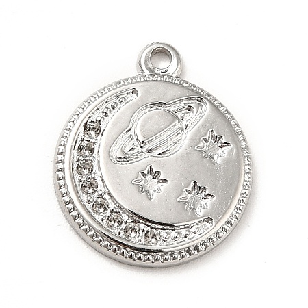 Tarnish Resistant 304 Stainless Steel Pendants Rhinestone Settings STAS-H172-03P-1